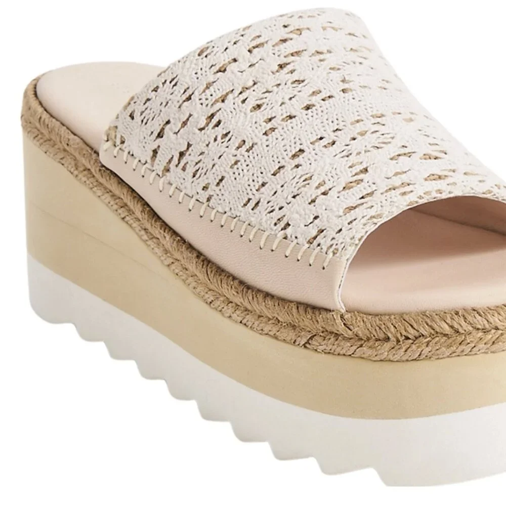 NEW Free People Santorini Platform Slide Sandal (Women) 10M, PLASTER READ